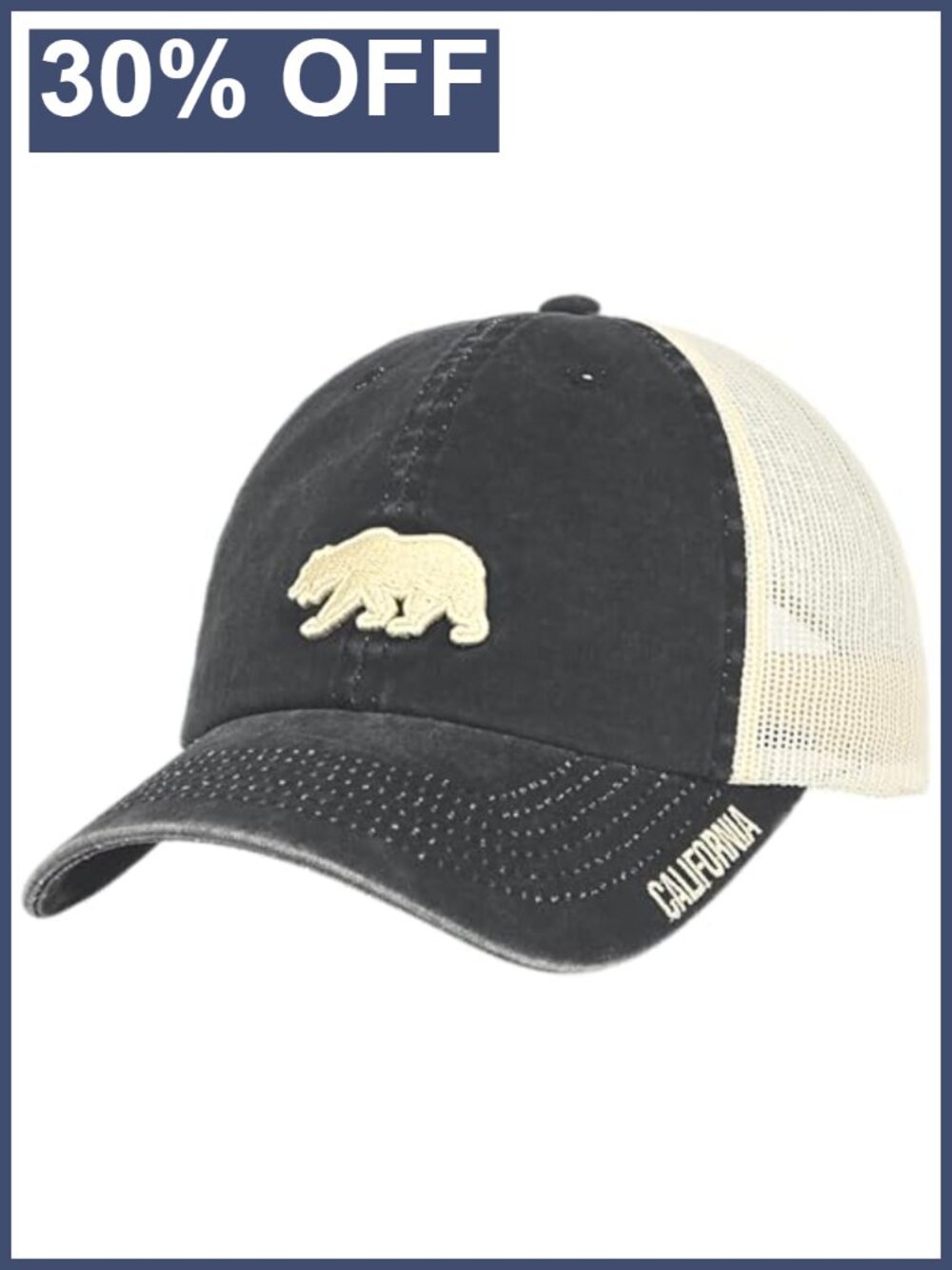 3D Cali Bear Mesh Trucker Dad Hat Adjustable Snapback Unisex